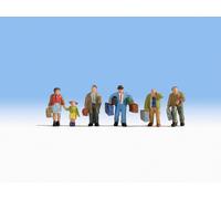 NOCH 15224 HO Scale Travelers With Luggage Set Of 6