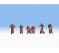 NOCH 15401 HO Scale Friars Pcs. 6 (Sitting And Standing - Without Bench)