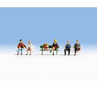 Noch Figures 15530 - Sitting People & Bench - HO/OO Gauge Set