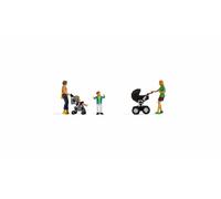 Noch 15584 Mothers with Children & Modern Buggies (2) Figure Set