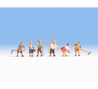 NOCH 15618 HO Scale Farmers In Various Positions (Pz. 6 With Accessories)