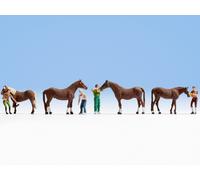 Noch 15632 Horses and Grooms (4) Figure Set