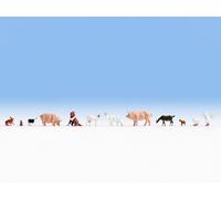 NOCH 15711 HO Scale Farm Animals Pcs. 12