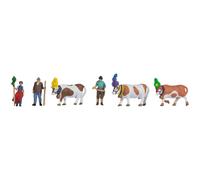 Noch 15720 Alpine Cattle Drivers (3) & Cattle (2) Figure Set