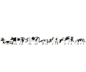 Noch 15721 HO/OO Gauge Black and White Cows (7) Figure Set
