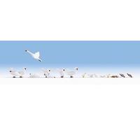 Swans (8) & Ducks (8) HO Gauge figures Noch 15774