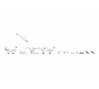 Swans (8) & Ducks (8) HO Gauge figures Noch 15774