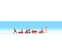 Noch 15819 Children in the Snow (6) and Accessories Figure Set