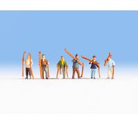 NOCH 15829 HO Scale Skiers With Skis In Hand Pcs. 6