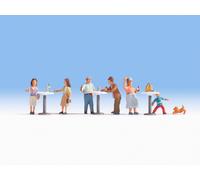 Noch 15833 Coffee Drinkers (7) and Accessories Figure Set
