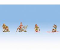 NOCH 15851 HO Scale Women Sunbathing On A Deck Chair