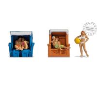 Noch® Figure Set "In the Beach Chair", with detailed figures, Track Gauge H0 for