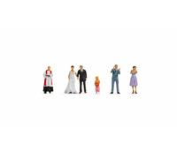 NOCH 15862 HO Scale Bride And Groom With Priest And Witnesses