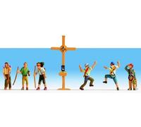 Noch 15874 Mountain Hikers (6) and Cross Figure Set