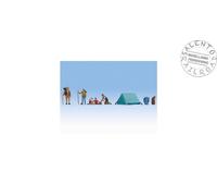NOCH 15876 Characters: Camping With Rucksacks, Tent And Fireside IN Scale 1:87