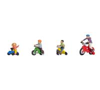 Noch 15908 HO/OO Gauge Children on Bicycles (4) Figure Set