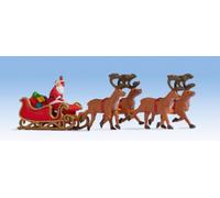 Noch 15924 Santa Claus with Reindeer Hauled Sleigh Figure Set