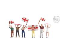 Noch 15972 Characters: Set Of 6 English Fans With Flags And Scarves In Scale 1