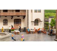 Noch® Figure Theme World Restaurant, Model Building Figure Set, 1:87 (H0), Hand-Coloured for Gauge H0
