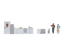 NOCH 16285 HO Scale Themed Set Figures And Accessories: In The Kitchen