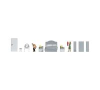 NOCH 16287 HO Scale Set Figures And Accessories Theme: Bedroom