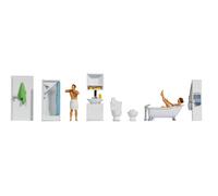 Noch H0 Figures Theme World "Bathroom", Detailed Decoration For