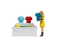 NOCH 16508 HO Scale Small Scene: Woman Buying Clothes At The Stall