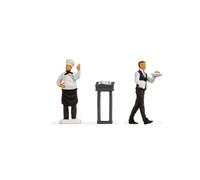 NOCH 16512 HO Scale Small Scene: Cook And Waiter At The Restaurant Or Brewery