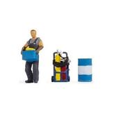 Noch Tiny Scenes At Work with Model Building Figures, Realistic Scene for H0 Scale, Perfect for Dioramas and Model Trains