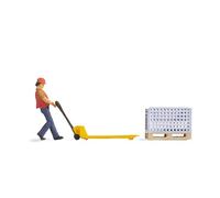 NOCH 16525 HO Scale Small Scene: Warehouse Worker With Pallet Truck