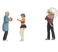 NOCH H0 Funny Scenes "Street Stroke", Model Building Scene 1:87 H0, Humorous Urban Addition with Hand-Coloured Figures