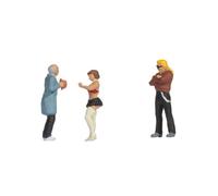 NOCH H0 Funny Scenes "Street Stroke", Model Building Scene 1:87 H0, Humorous Urban Addition with Hand-Coloured Figures