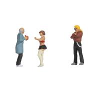 NOCH H0 Funny Scenes "Street Stroke", Model Building Scene 1:87 H0, Humorous Urban Addition with Hand-Coloured Figures