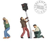 NOCH 16611 H0 Scale 1:87 Figures: People Destroying Speed Cameras