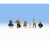 NOCH 18115 HO Scale Hobby Series - People At The Station With Luggage