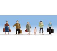 Noch 18115 Pedestrians with Luggage (6) Hobby Figure Set