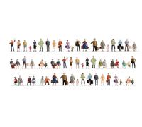 Noch® Mega Savings Set Figures, 60 hand-painted model figures, H0 scale 1:87