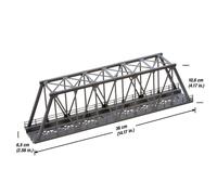NOCH 21320 HO Scale Straight Metal Bridge With Single Track (In Kit)