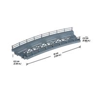 NOCH 21350 HO Scale Curved Metal Bridge R 360 Mm - Dimensions 180 X 65 Mm