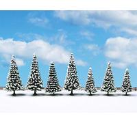 Noch 25087 Trees Snowy Fir 7 Pieces, 8-12 cm high, Coloured