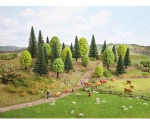 NOCH 26911 Hobby Series: Set Of Trees (4 Pcs) And Pines (6 Pcs) (Height 5-14 Cm)
