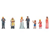 NOCH Figure Set "Wedding", Standing Figures, Model Making 1:160 Made of Plastic for Track N Perfect for Dioramas