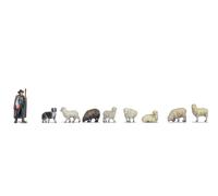 Noch 35740 N Gauge Shepherd & Sheep (1+8) 3D Master Figure Set