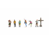 Noch Mountain Hikers (6) & Cross Figure Set N35820 N Gauge