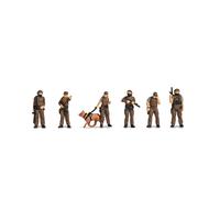 Noch Model Figures Special Forces & Dog Set 36079 – N Gauge (1:160), Hand-coloured, 6 Figures