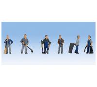 NOCH Janitor Set With Unpainted,Hand Painted, Made of Plastic for N Gauge