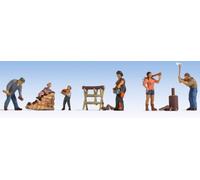 Noch 36616 Chopping Wood (Pk6) Figure set N Gauge