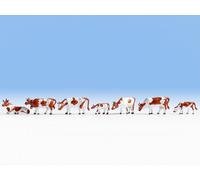 NOCH 36723 Scale N White/Brown Cows Pcs. 6