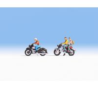 NOCH 36904 Scale N Motorcyclists (2 Motorcycles And 3 People)