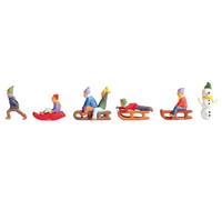 NOCH 45819 Children in the Snow (6) & Snowman (1) Figure Set